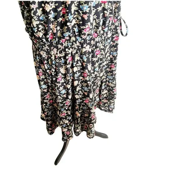 Ralph Lauren Floral Wrap Dress Plus Size 16 Knee Length V-Neck Cottage Core - Picture 9 of 16